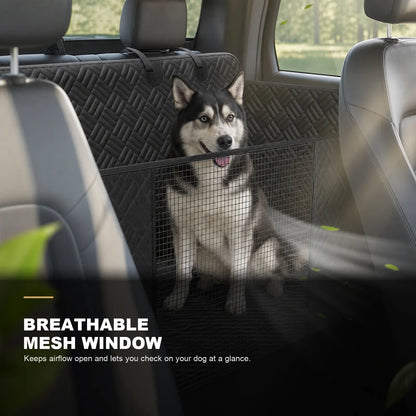 Heavy Duty Hard Bottom Dog Car Seat Extender, 400Lbs Capacity Waterproof Backseat Hammock Platform, Solid Base Pet Protector for Cars, Suvs & Full-Size Trucks