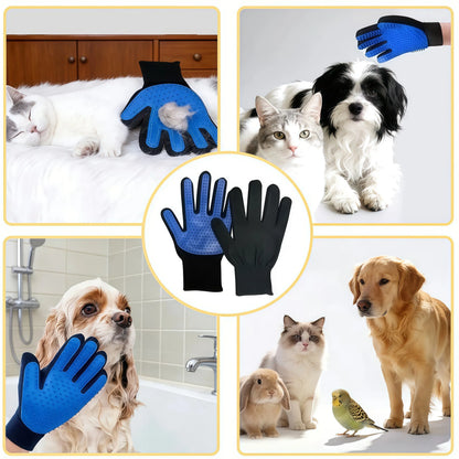 2-In-1 Full-Coverage Pet Hair Remover Glove - Efficient Deshedding & Fur Removal Tool, Massage Mitt for Pets That Boosts Shiny Smooth Coats, Improves Blood Circulation, Reduces Allergens, Home Care Cleaning Supply, Deshedding Tool