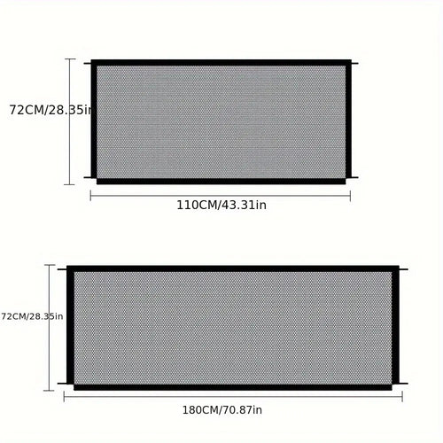 1PC Pet Dog Gate Network Fence Stairs Folding Breathable Mesh Enclosure Dog Fence Child Safety Barrier Safety Guardrail Pet Playpen Articles Punch-Free Pet Isolation Net Folding Stair Gate Dog Fences Portable Doorway Mesh Gate
